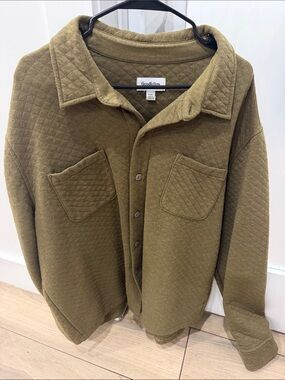 Goodfellow & Co Olive Quilted Button-Down Shirt